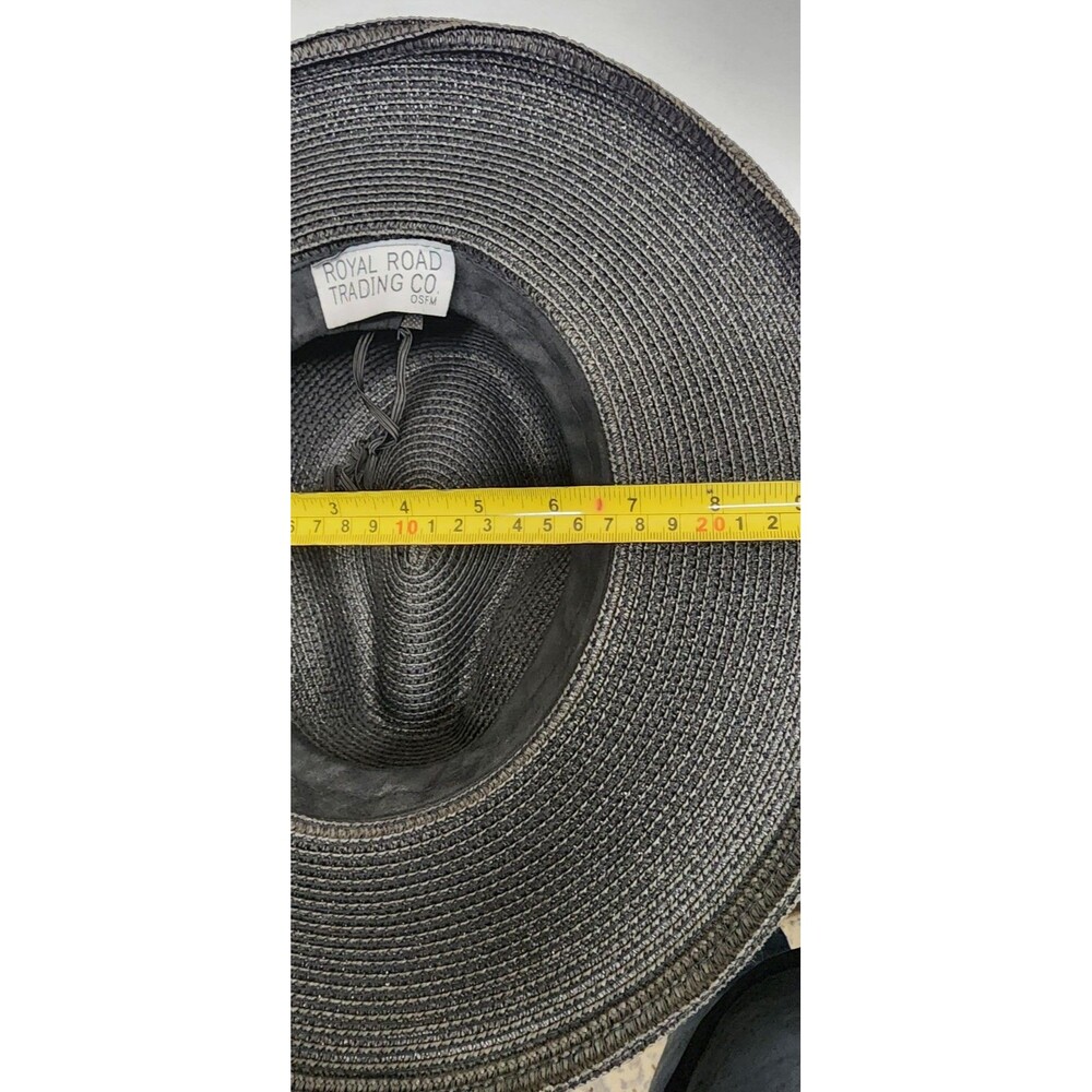 Royal Road Trading Co Hat Men's One Size Panama Black w/ Leather Band - Picture 10 of 11
